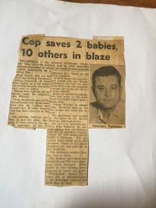 The caption of the article says it all. Officer Anthony Fantacone, my father to whom this book is dedicated, singlehandedly save 12 people. I invite you to read it. 